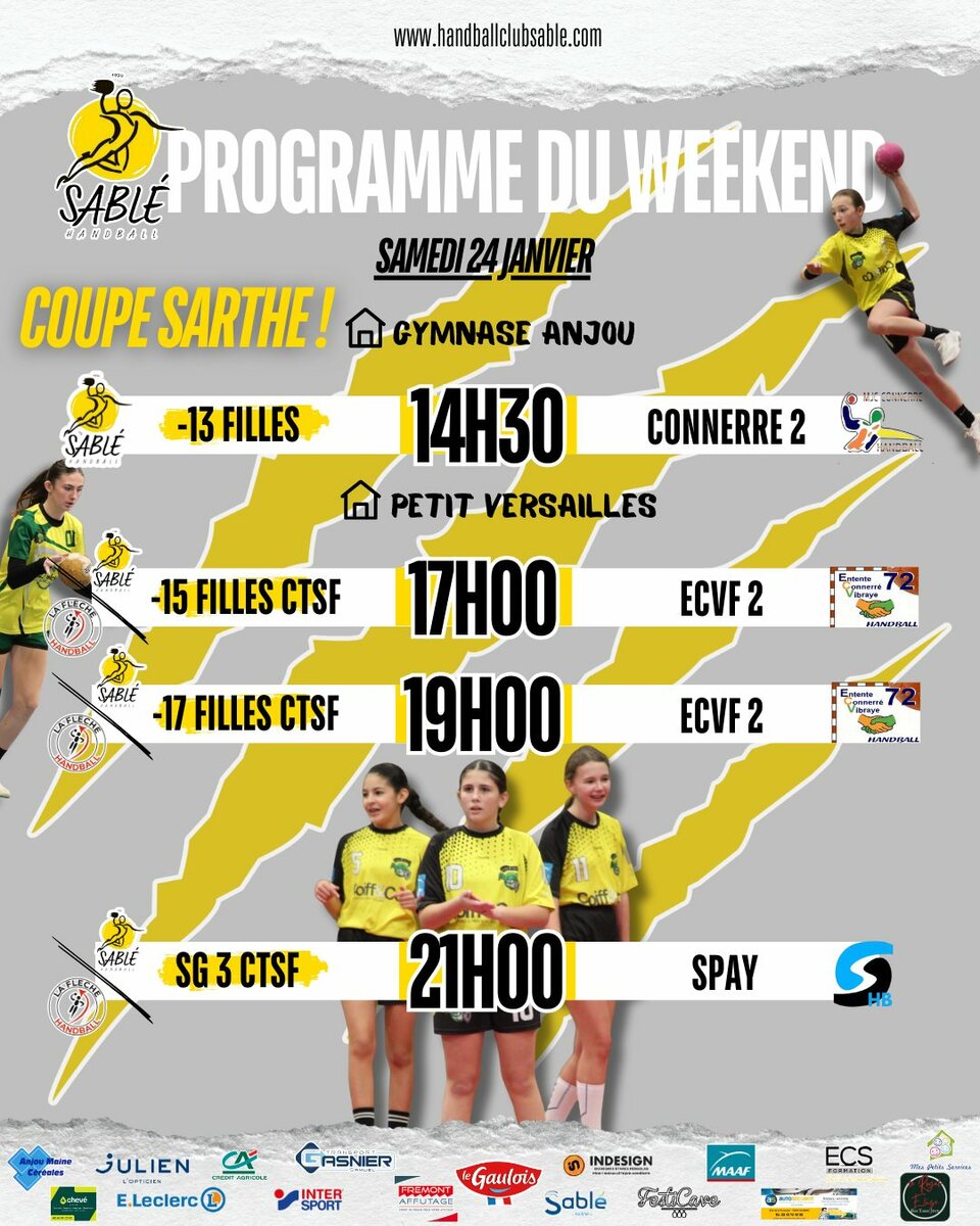 les matchs du Week-end venez nous soutenir vous serez tous les bienvenus