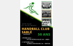 ANNIVERSAIRE… 50 ans du Handball Club Sablé
