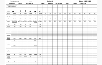 Calendrier des U11