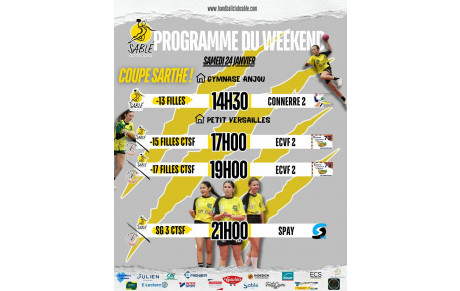 les matchs du Week-end venez nous soutenir vous serez tous les bienvenus